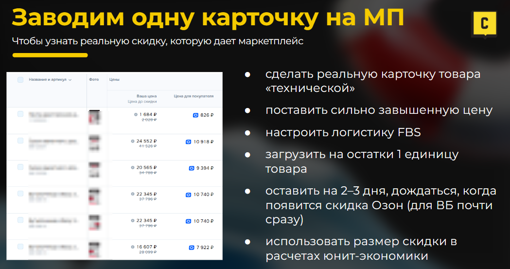 Как завести техническую карточку на маркетплейсе для определения скидки продавца