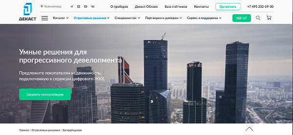 Разработка сайта Декаст